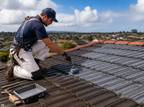 Application of roof primer in Belmont