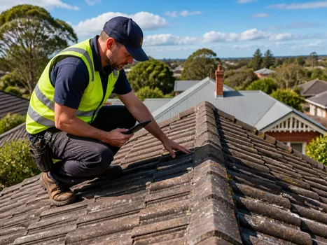 Professional roof inspection in Charlemont