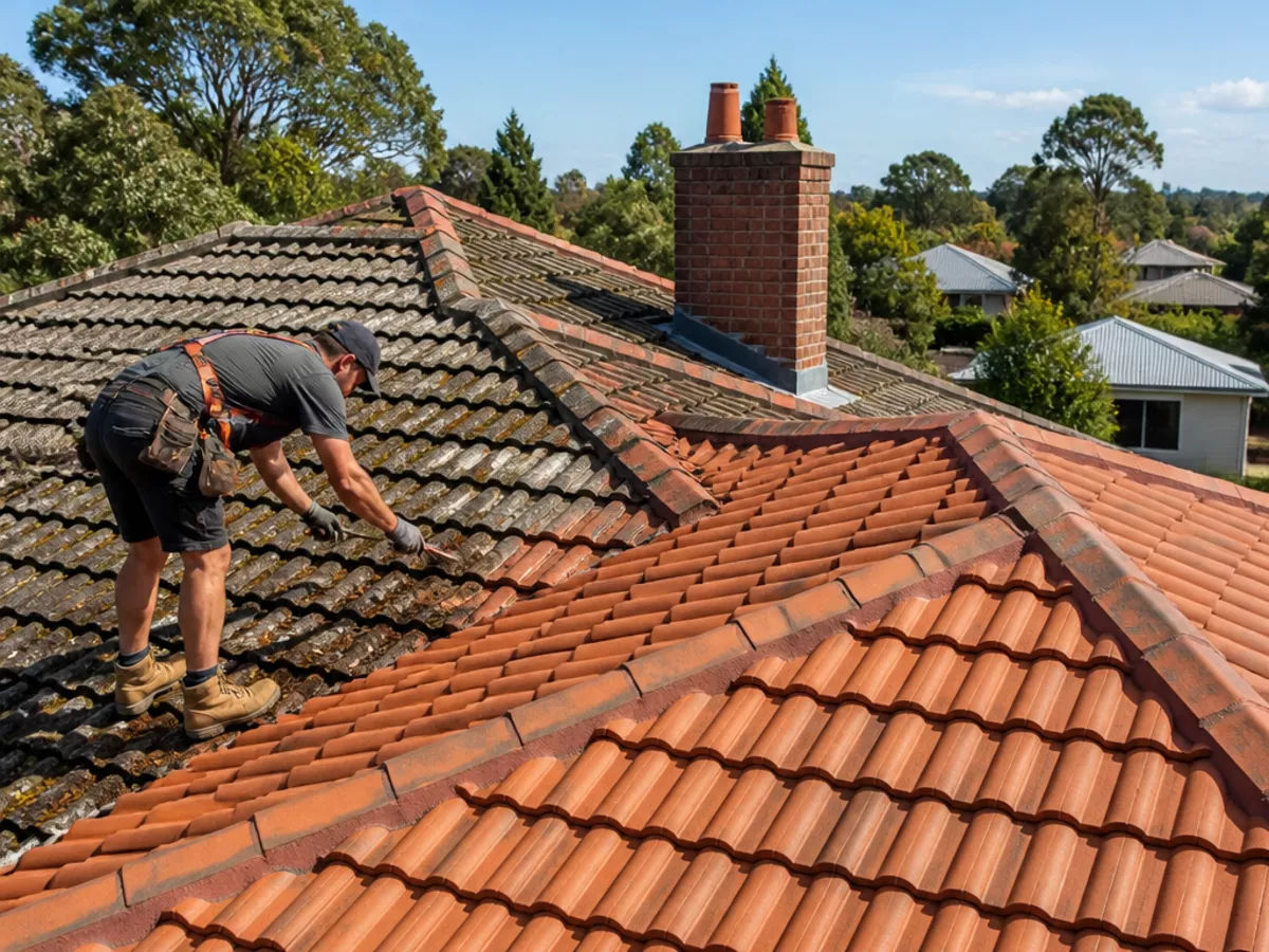 Completed roof restoration in Charlemont Vic