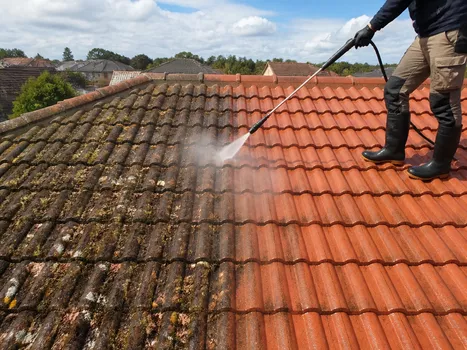 Roof cleaning and preparation for restoration in Corio