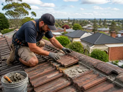 Detailed roof repair work in Lara Vic