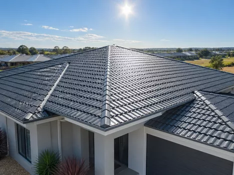 Finished roof restoration with new coating