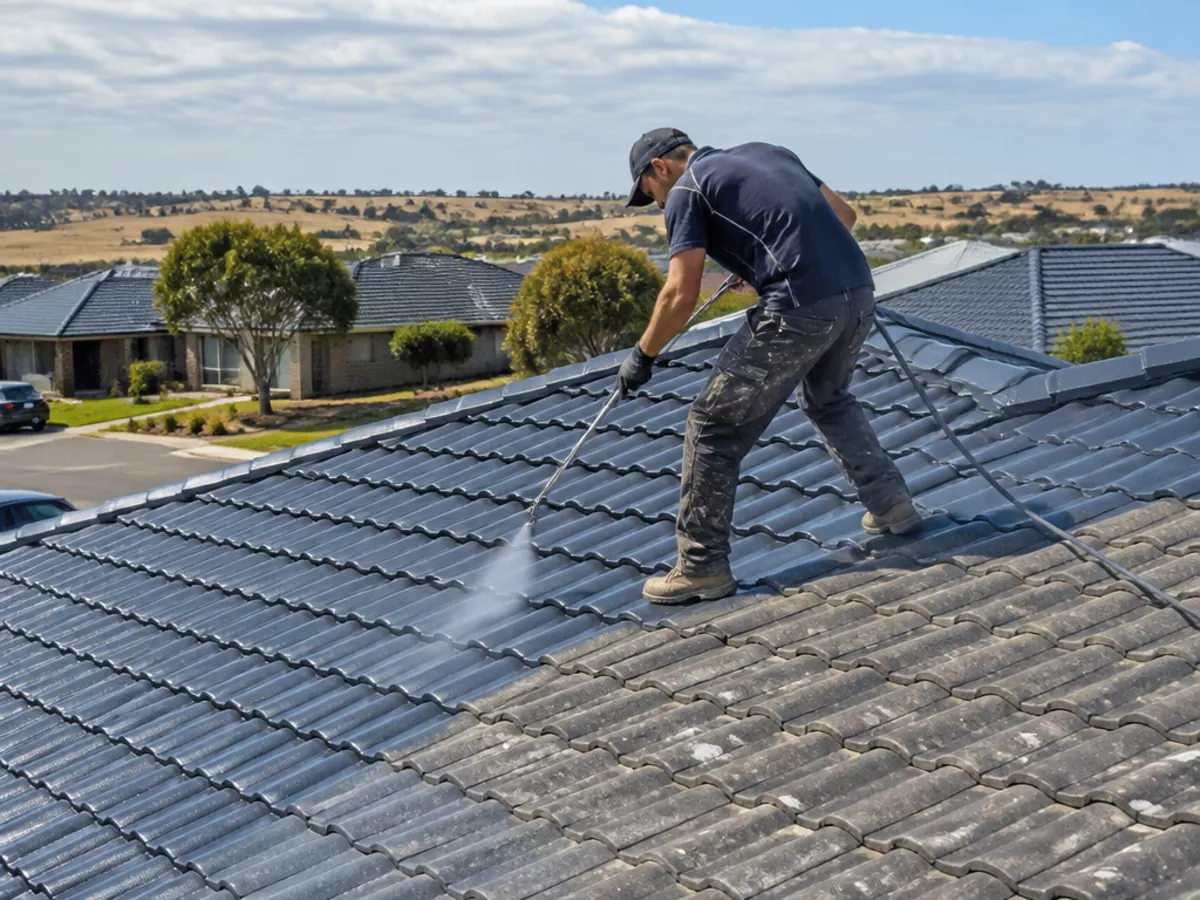 Beautifully restored roof on a residential property in Mount Duneed, showing clean tiles and fresh appearance